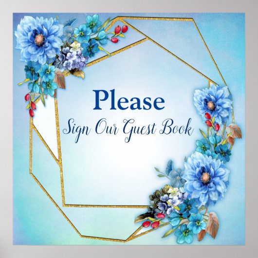 Cornflower Blues in Waterverf Poster (Voorkant)