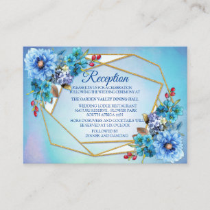 Cornflower Blues in Waterverf Reception Informatiekaartje