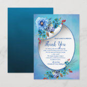 Cornflower Blues in Waterverf RSVP Kaartje (Voorkant / Achterkant)