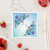 Cornflower Blues in Waterverf Servet (Insitu)