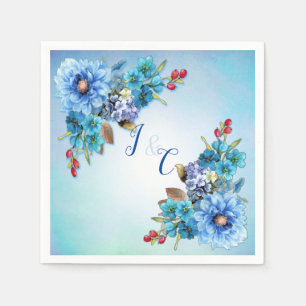 Cornflower Blues in Waterverf Servet