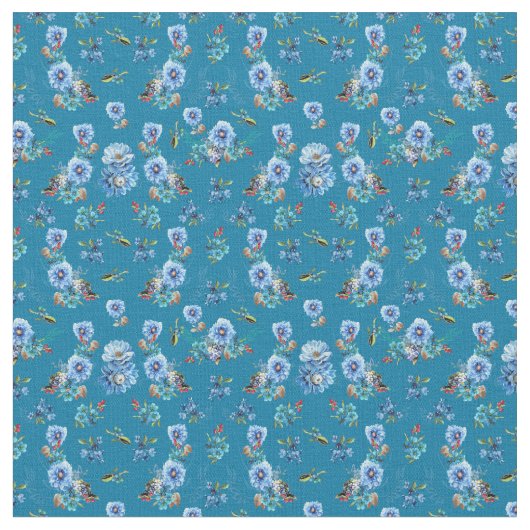 Cornflower Blues in Waterverf Stof (Close Up)