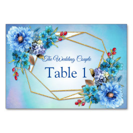 Cornflower Blues in Waterverf Table cards Kaart