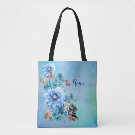 Cornflower Blues in Waterverf Tote Bag (Voorkant)