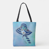 Cornflower Blues in Waterverf Tote Bag (Achterkant)