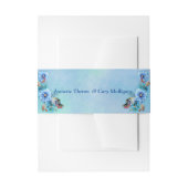 Cornflower Blues in Waterverf Uitnodigingen Wikkel (Voorkant Voorbeeld)