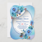 Cornflower Blues in Waterverf Vrijgezellenfeest Kaart (Voorkant)