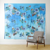 Cornflower Blues in Waterverf Wandkleed (In Situ (horizontaal))