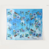 Cornflower Blues in Waterverf Wandkleed (Voorkant (horizontaal))