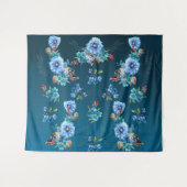 Cornflower Blues in Waterverf Wandkleed (Voorkant (horizontaal))