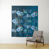 Cornflower Blues in Waterverf Wandkleed (In situ)