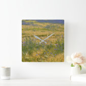 Cornflower Field Vierkante Klok (Huis)