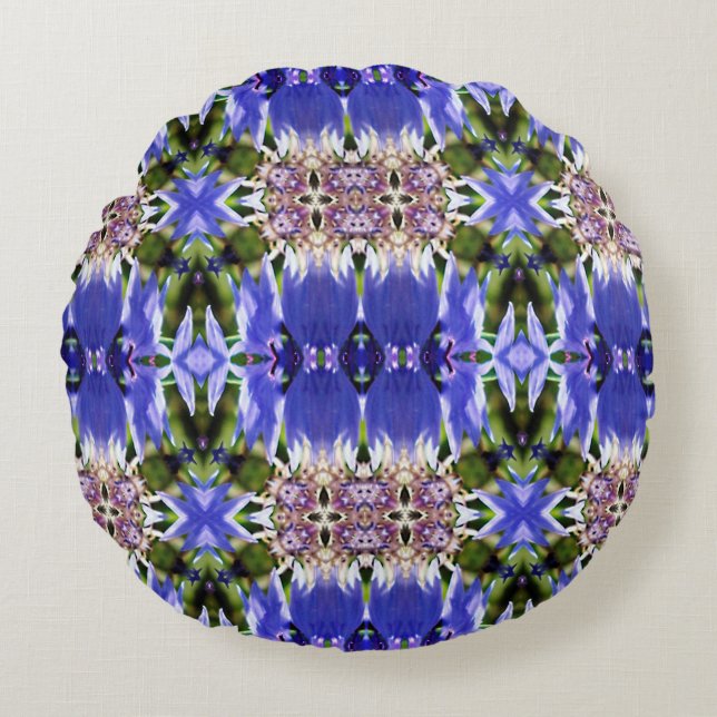 CORNFLOWER PATTERN ROND KUSSEN (Voorkant)