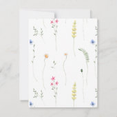 Cornflower Wildflower Wedding Save The Date (Achterkant)