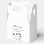 Cornflowers Wildflowers Waterverf Wedding Bedankdoosjes (Geopend)