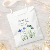 Cornflowers Wildflowers Waterverf Wedding Bedankzakje (Geknipt)