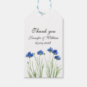 Cornflowers Wildflowers Waterverf Wedding Cadeaulabel (Voorkant)