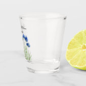 Cornflowers Wildflowers Waterverf Wedding Shot Glas (Rechts)