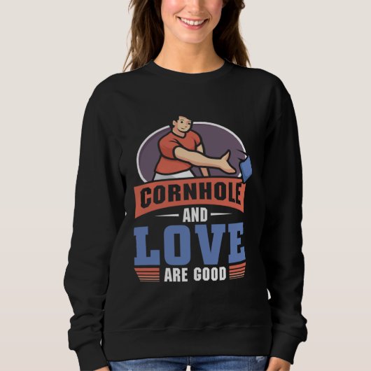 Cornhole And love Are Good  Cornhole Trui (Voorkant)