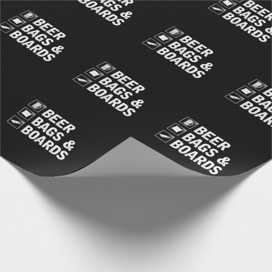 Cornhole Bag en Beer Drink Corn Player Cadeaupapier (Hoek)