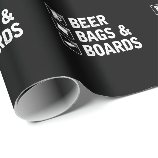 Cornhole Bag en Beer Drink Corn Player Cadeaupapier (Rol Hoek)
