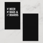 Cornhole Bag en Beer Drink Corn Player Visitekaartje (Voorkant / Achterkant)