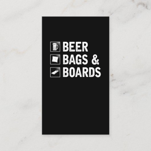 Cornhole Bag en Beer Drink Corn Player Visitekaartje (Voorkant)