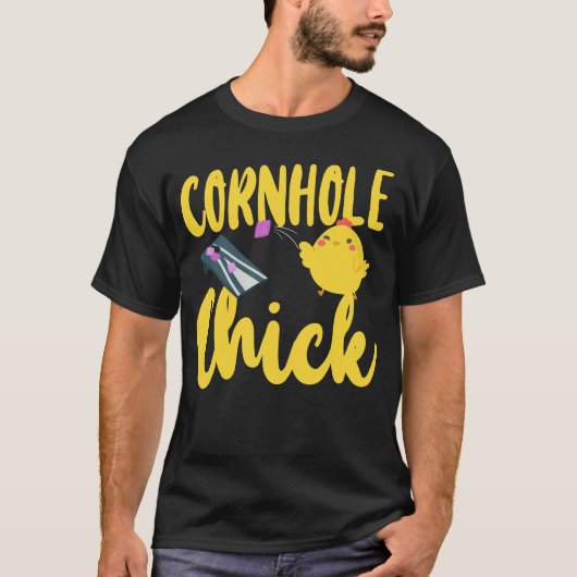 Cornhole Bean Bag Cornhole Chick Chicken Girl T-shirt (Voorkant)