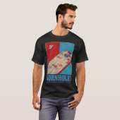 Cornhole Bean Bag Cornhole Retro  T-shirt (Voorkant volledig)