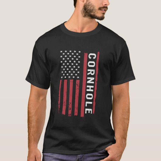 Cornhole Bean Bag Cornhole spelen Verenigde Staten T-shirt (Voorkant)