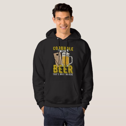 Cornhole Beer Game Alcohol Hoodie (Voorkant volledig)