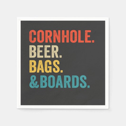 Cornhole Biertassen & Boards Grappig  cadeau Servet (Voorkant)
