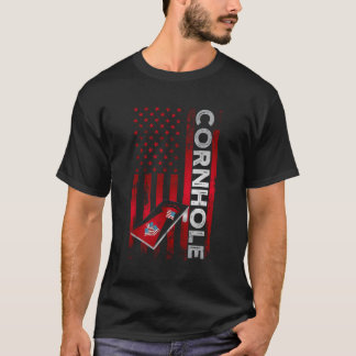 Cornhole Board Amerikaanse vlag T-shirt