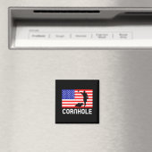 Cornhole Bordspel Mannen Vrouwen Amerikaanse Vlag Magneet (Insitu (Vaatwasser))