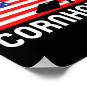 Cornhole Bordspel Mannen Vrouwen Amerikaanse Vlag Poster (Hoek)