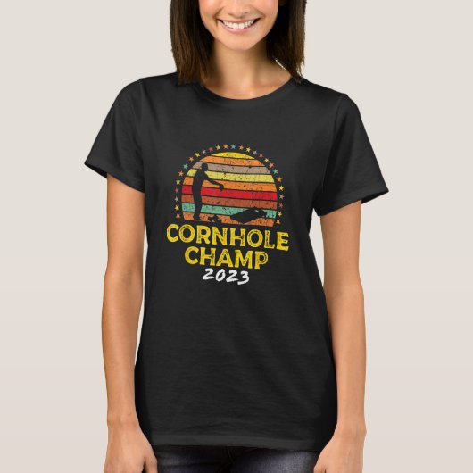 Cornhole Champion 2023 Cornhole Bags Tournament Wi T-shirt (Voorkant)