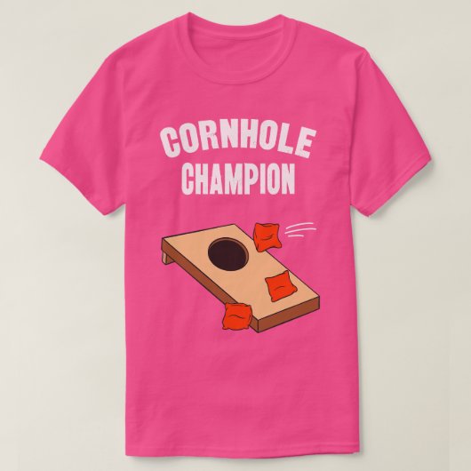 Cornhole Champion Funny Bean Bag Toss T-shirt (Design voorkant)