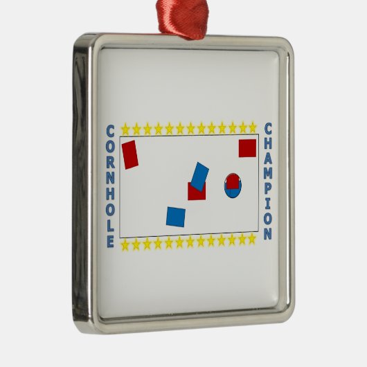 Cornhole Champion Metalen Ornament (Rechts)