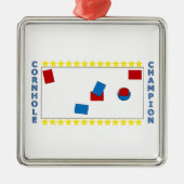 Cornhole Champion Metalen Ornament (Voorkant)