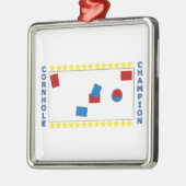 Cornhole Champion Metalen Ornament (Links)