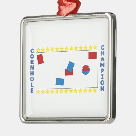 Cornhole Champion Metalen Ornament (Links)