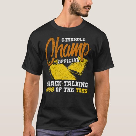 Cornhole Champion Shirt Corn Hole Toss Boss Funny (Voorkant)