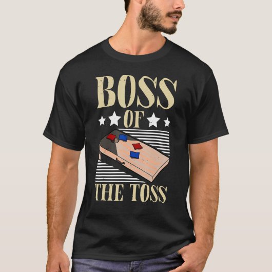 Cornhole Corn Hole Boss of the Toss T-shirt (Voorkant)