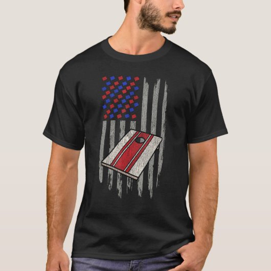 Cornhole Corn Hole Patriotic 1 T-shirt (Voorkant)
