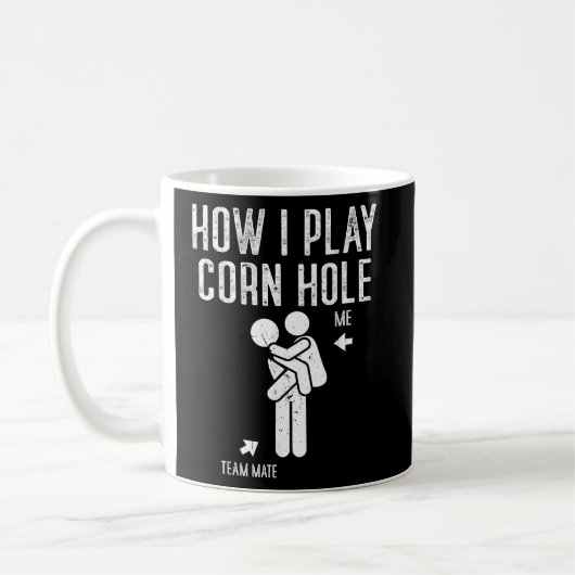 Cornhole Corn Hole Retro Koffiemok (Links)