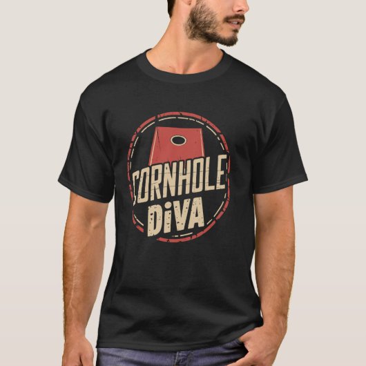 Cornhole-diva T-shirt (Voorkant)