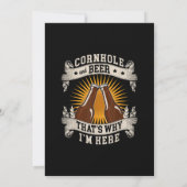 Cornhole en bier, daarom ben ik hier Cornhole Kaart (Achterkant)