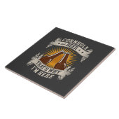 Cornhole en bier, daarom ben ik hier Cornhole Tegeltje (Zijkant)