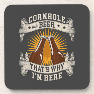 Cornhole En Bier Dat Is Waarom Ik Hier Ben Cornhol Onderzetter