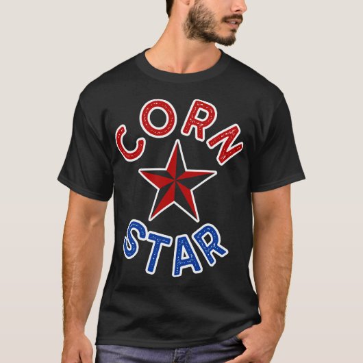 Cornhole Funny Cornstar Backyard Gaming T-shirt (Voorkant)